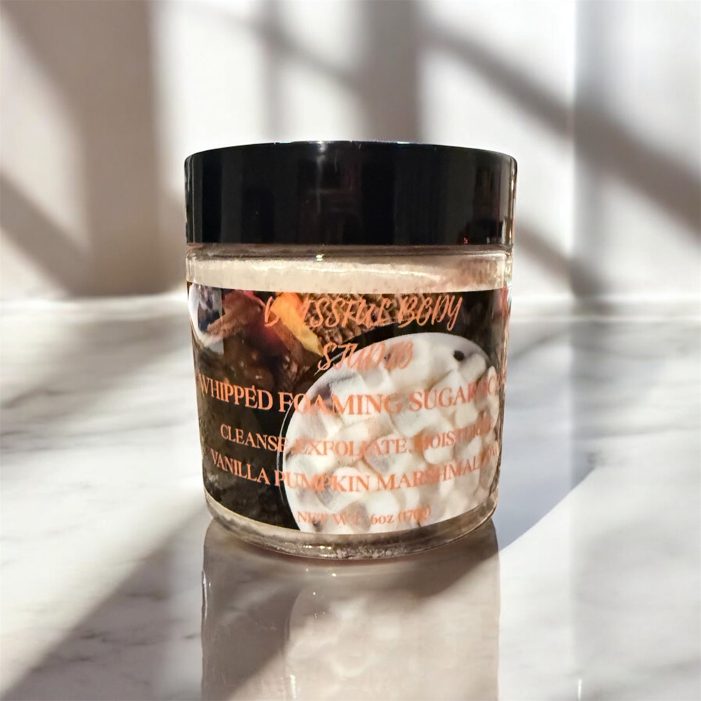 Vanilla Pumpkin Marshmallow Foaming Whipped Sugar Scrub