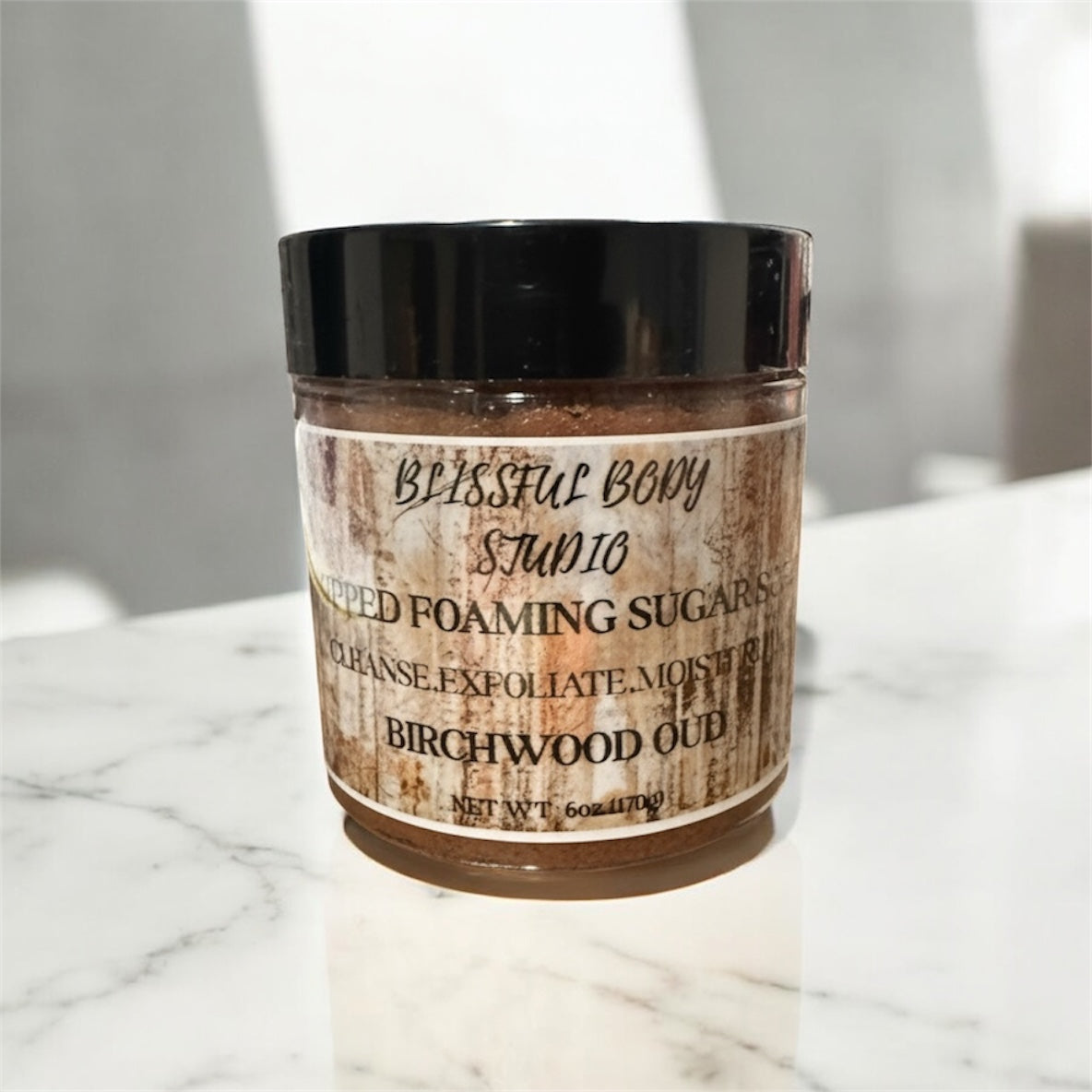 Birchwood Oud Foaming Whipped Sugar Scrub (men's scent)