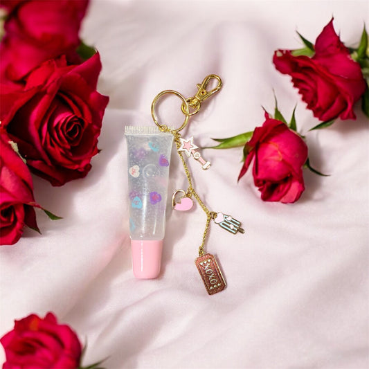 Valentine's Lip Gloss Key Chain