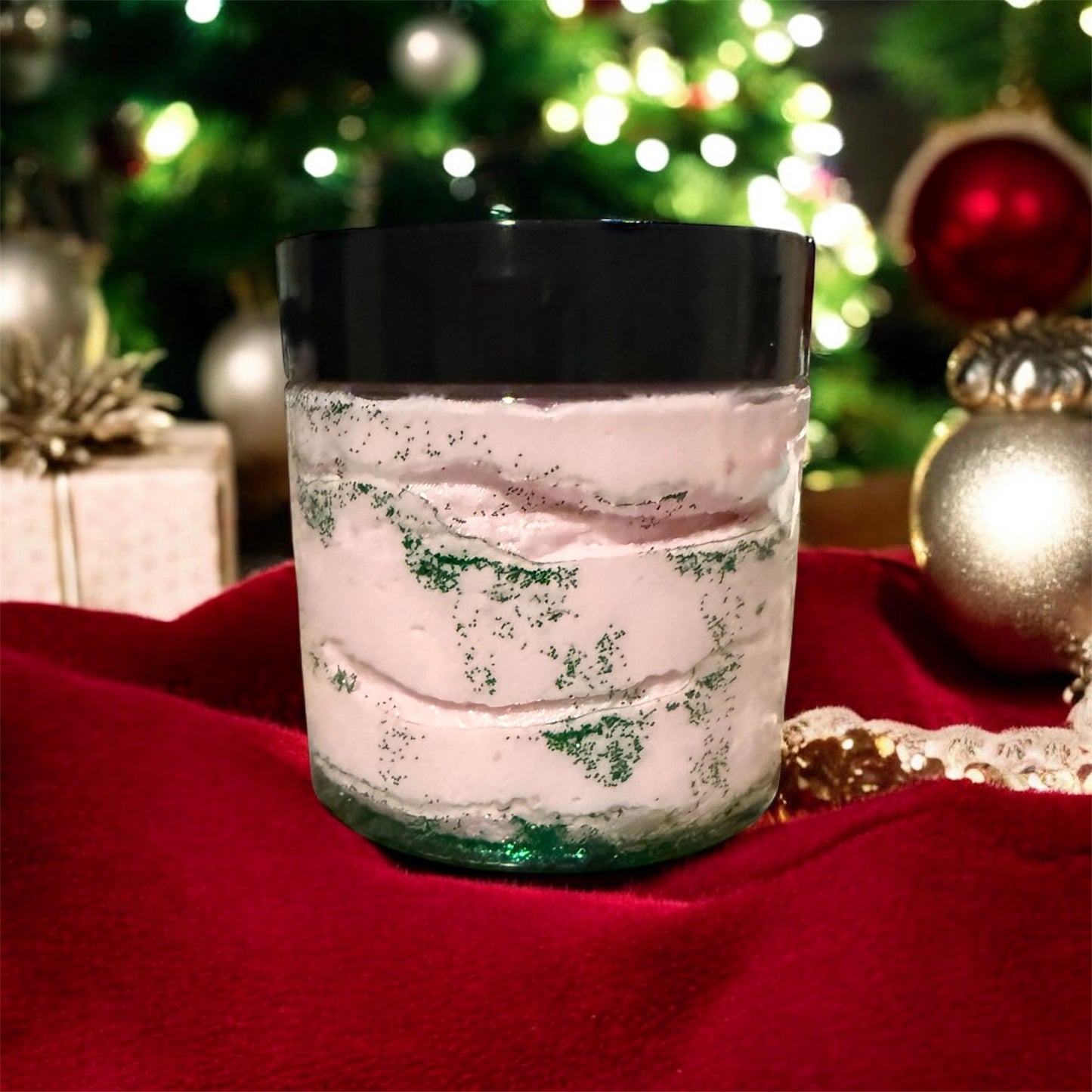 Pink Evergreen Whipped Body Soap